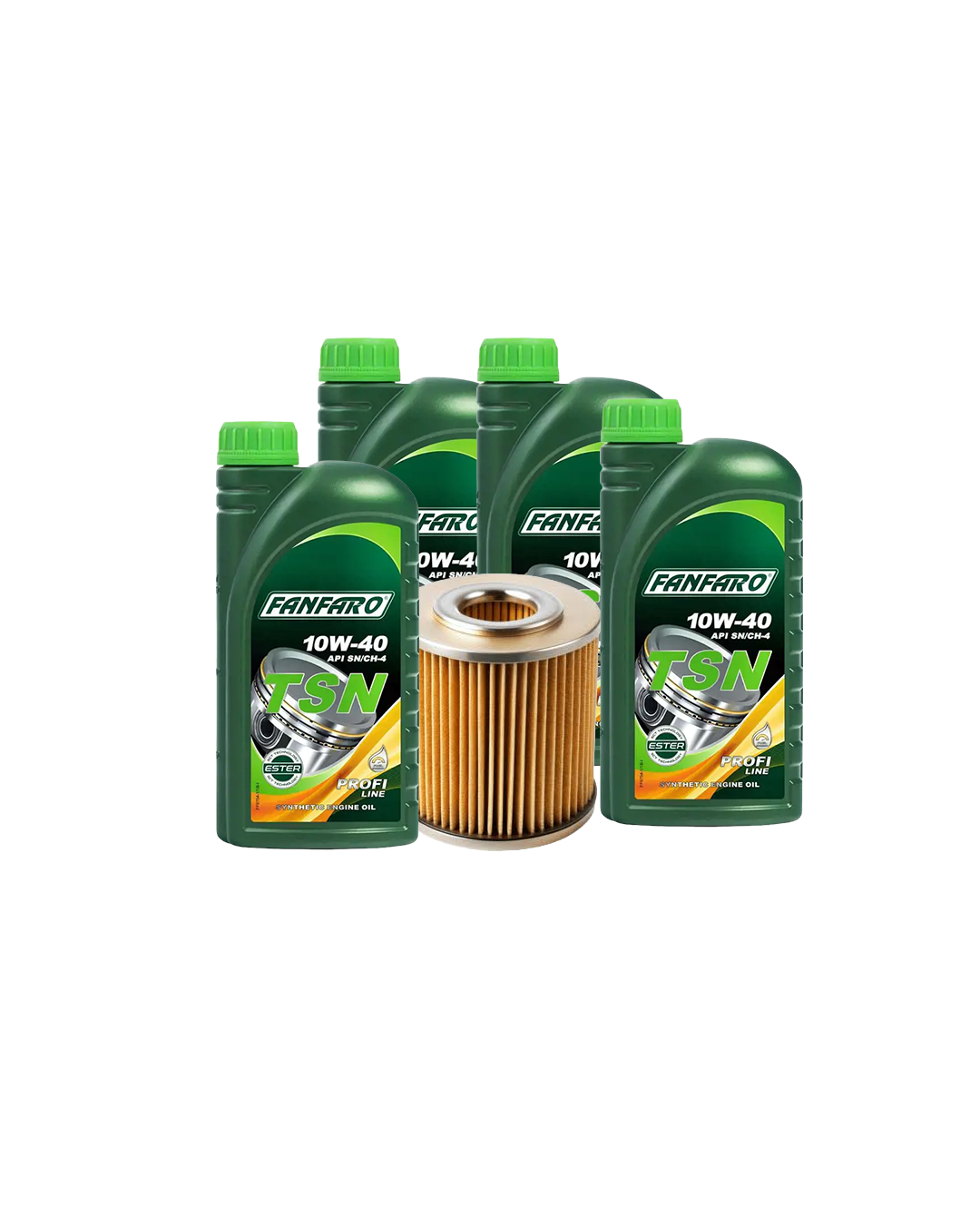 Combo Aceite Semisintético 10W-40 (4 Potes) + Filtro